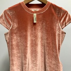 Madewell Velour Cap Sleeve Top
